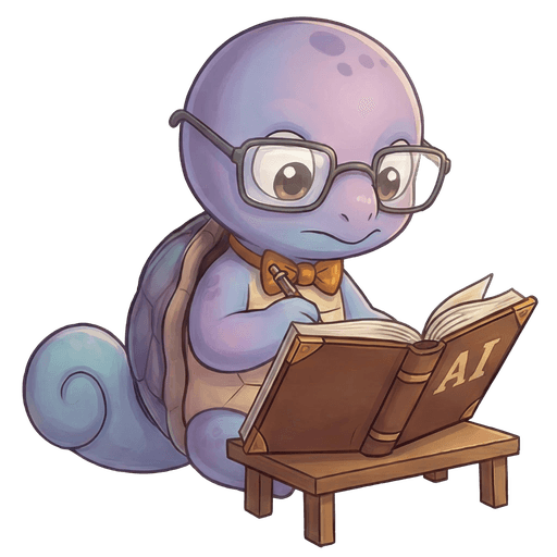 Wurtle studying an AI book